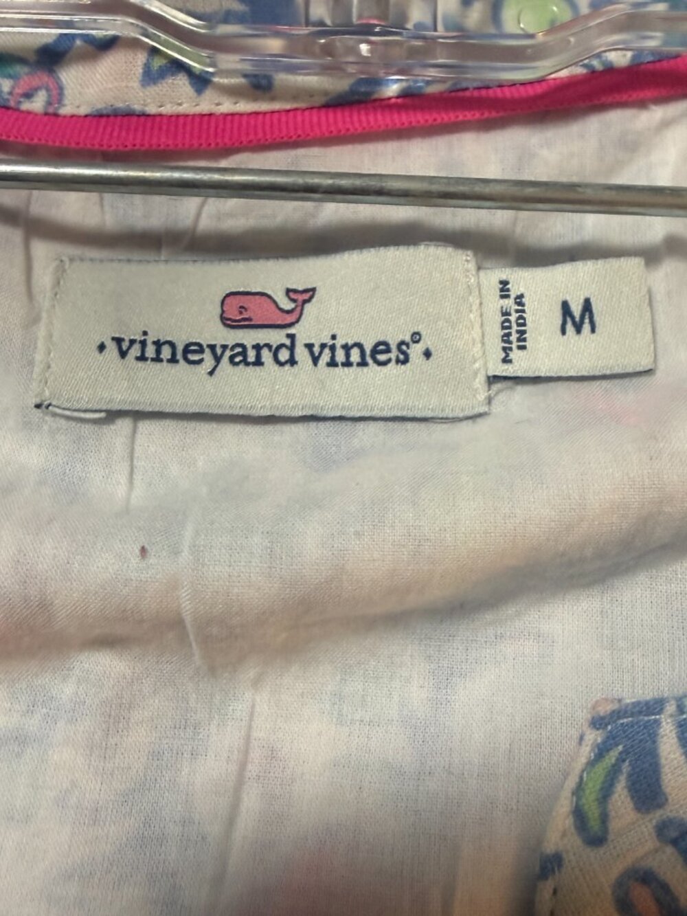 Vineyard Vines Flamingo Otomi Print Tiered Lined Dress w pockets size Medium EUC - Picture 7 of 13